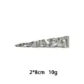 Silberner unregelmäßiger Metall Haarspange Seiten Haarnadel Haarschmuck 2x8cm neu - Wellenförmige Textur unregelmäßiger Stil (1165-49)