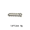 Silberfarbene Metall geflochtene Haarspange Legierung Haarschmuck fuer taegliches Styling. - Geflochtener Ketten-Längsstil (1165-48)