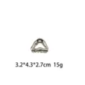 Pince à cheveux métallique argentée irrégulière liquide, taille compacte 3,2x4,3cm chic. - Style Argent Liquide Irrégulier (1157-2) / Argent