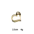 Gold mini heart hair claw clip detail shot, compact metal alloy design for daily hair styling. - Heart Style (1162-4) / Gold