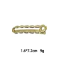 Goldfarbene Legierung gedrehte Kette Haarklammer, elegante Seitenklammer für Frauen. - Verdrehter Ketten-Modestil (1165-47)