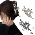 Metal hair claw clip featuring an irregular liquid design, stylish and durable for daily updos. - Liquid Irregular Streamline Style (Set 15) / 2 Pcs/Set