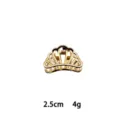 Kleine goldene Metall Haarklammer Muschel Form 2.5cm süßes Haaraccessoire für das tägliche Styling - Muschel Fächer Stil (1162-3)