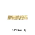 Goldfarbene Legierung Haarklammer mit strukturierter Oberfläche, schicke Haarspange für Damen. - 3D unregelmäßiger strukturierter Stil (1165-46)