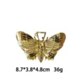 Gouden schedel vlinder haarklem metaal gothic haaraccessoire voor dames en meisjes - Goud