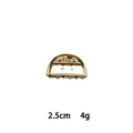 Mini gold Metall Haarklammer, geometrisches Halbkreis-Design, elegantes Haaraccessoire für Frauen. - Halbkreis Hohl Stil (1162-2)