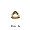 Kleiner goldener Dreieck Metall Haarklammer Detail, 2.5cm kompakte Grösse für Accessoires. - Dreieck Stil (1162-1)