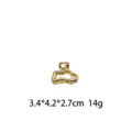 Pinza de pelo dorada irregular, diseño metálico hueco minimalista, accesorio elegante. - Estilo Dorado Líquido Ondulado (1157-5)