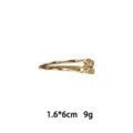 Goldfarbene Legierung geometrische wellenförmige Haarklammer modisches Haaraccessoire - Unregelmäßiger wellenförmiger Hohlstil (1165-41)