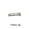 Silberne Legierung unregelmäßige wellenförmige Haarklammer modische Haaraccessoires 1.6x6cm - Hohle Wellenlinien Haarklammer (1165-40)