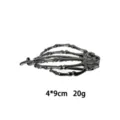 Gothic skeleton hand hair claw clip metal punk hair accessory 4x9cm 20g for daily styling - Dark Punk Bone Claw Style (1166-1) / 1 Piece
