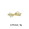 Goldfarbene Schleifen Haarklammer aus Legierung, elegante Haarspitze für Damen, 2.5x6.5cm. - 3D Schmetterling Seitenklammer (1165-35)