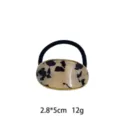 Acetaat Haarelastiek Ovale Schildpad Haarband Gouden Randje Paardenstaart 2.8x5cm - 1105-4