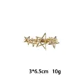 Goldene Stern Legierung Haarspange Seitenclip Ponyklammer Damen Haarschmuck Accessoires - Mehrstern Verbunden Stil (1165-29)