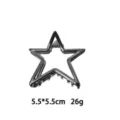 Metallic star hair claw clip for thick hair, stylish geometric hair accessory 5.5cm - Pentagram Shape Style (1166-6) / Gunmetal