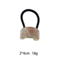 Stijlvolle haarelastiek met ovaal acetaat ornament en elastische band, 2x4cm haarsieraad. - 1105-7