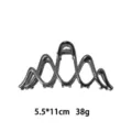 Metal Liquid Hair Claw Clip Large Size Wave Hair Catch Non-slip Styling Hair Accessories - Irregular Wave Style (1166-7) / Gunmetal