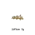 Goldfarbene Legierung Multi-Stern Haarnadel Detailansicht, stilvolles Design für das tägliche Styling. - Pentagramm Verbunden Stil (1165-23)