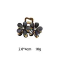 Mini Blumen Haarklammer für Damen, süße Kristall Haarschmuck Accessoires Alltag. - Elfenbein