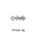 Silberner Metall Dreifach Stern Haarklammer minimalistische Seiten Haarnadel fur Frauen - Drei Sterne Verbunden Stil (1165-21)