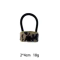 Acetaat haarband met ovaal luipaardprint decor en elastische band voor damesmode - 1105-9
