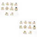 Gold mini hair claw clips set metal small shark clips cute hair accessories for women - Hair Claws Set (Style 11) / 20 Pieces/Pack / Gold