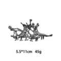 Silver liquid metal hair claw clip, irregular fluid design large hair catcher, 5.5x11cm 45g. - Irregular Liquid Fluid Style (1166-10) / Silver