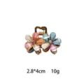 Mini flower hair claw clip with rhinestones cute side hair accessories for women and girls - Graphite
