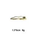 Goldene gewellte Metall Haarklammer minimalistische geometrische Haarnadel elegant Damen Accessoire - Wellenförmiger Unregelmäßiger Stil (1165-12)