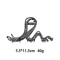 Metallic liquid hair claw clip for thick hair, stylish irregular metal hair accessory. - Irregular Streamline Style (1166-12) / Silver