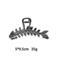 Large metal fishbone hair claw clip for thick hair, gothic punk style jaw clip, 9.5cm. - Fish Bone Style (1166-16) / 1 Piece