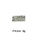 Silver metal rectangular hammered hair clip minimalist side bangs hairpin fashion accessory - Irregular Rectangular Textured Style (1165-1) / Worn Silver