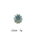Mini blue floral hair claw clip, 2.5cm crystal small hair accessory variant display. - Dark Red