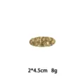 Golden alloy irregular hairpin minimalist side clip bangs hair accessory fashion metal pin - Long Irregular Hammered Style (1165-4) / Antique Gold