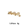 Goldene Legierung Herz Haarklammer Seitenclip 1.8x6cm Variante fuer Damen Haarschmuck - Verbundene Hohle Herz Stil (1165-5)