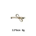 Goldene Metall Schleife Haarklammer elegante Haarspange fuer Damen Maedchen Alltag Mode - Elegante Schleife Stil (1165-7)
