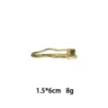 Gold unregelmäßige Metall Haarnadel Seitenclip 1.5x6cm für Damen Pony Accessoire - Unregelmäßige Stromlinienförmige Stil (1165-9)