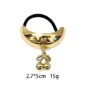 Gold metal cherry hair tie elegant hair rope cute elastic hair band fashion accessory 1pc - Cherry Style (1116-60)