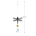 Crystal dragonfly suncatcher pendant with metal cutout and colorful beads for home decor. - Dragonfly (50mm Gourd)