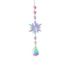 Crystal suncatcher car hanging ornament, iridescent multi-faceted star and teardrop rearview mirror pendant. - Colorful Snowflake Style-New Gourd