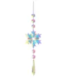Crystal suncatcher car hanging ornament rainbow maker prism window crystal decoration - Colorful Snowflake Style-Pointed Bead