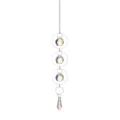 Acchiappasole in cristallo argento pendente sospeso con sfere a prisma per decorazione. - Stile 7