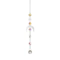 Acchiappasole in cristal per finestra prisma arcobaleno con ciondolo luna e sole catena. - Stile 9
