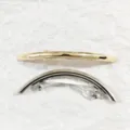 Gold und Silber Metall Haarspangen, minimalistische gebogene Federklammern für Damen. - Silberne Kupferrohre
