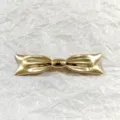 Gold metallic bow hair clip barrette spring clip elegant hair accessories for women - Gold Bow