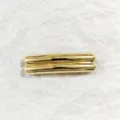 Gold Double Tube Hair Clip Metallic Spring Barrette Elegant Hair Accessory for Women - Gold Double Bar