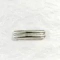 Minimalist silver metallic hair barrette, sleek geometric design for daily elegant hairstyles. - Silver Double Bar