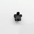 Black mini flower hair claw clip, cute matte hair accessory for daily styling and hair. - Flower / Black