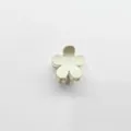 Close-up detail shot of a cute matte flower hair claw clip, perfect for styling tiny sections. - Flower / Off White