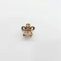Gold metal mini flower hair claw clip cute small hair accessory for styling and daily wear - Hollow Flower / Gold